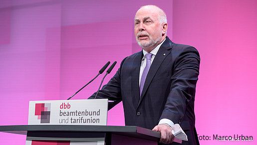 dbb Bundesvorsitzender Silberbach bei seiner Auftaktrede zur dbb Jahrestagung 2021