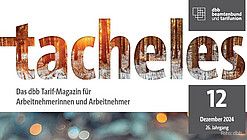 Dezember-Ausgabe des dbb Tarif-Magazins tacheles ist da